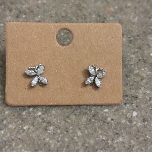 Elegant Silver Butterfly Earrings